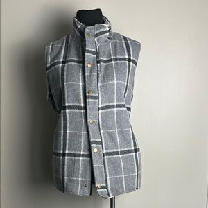 Source Unknown Gray Plaid Vest